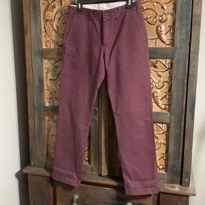 J.Crew Maroon Broken In Jeans Urban Slim Size 30/30